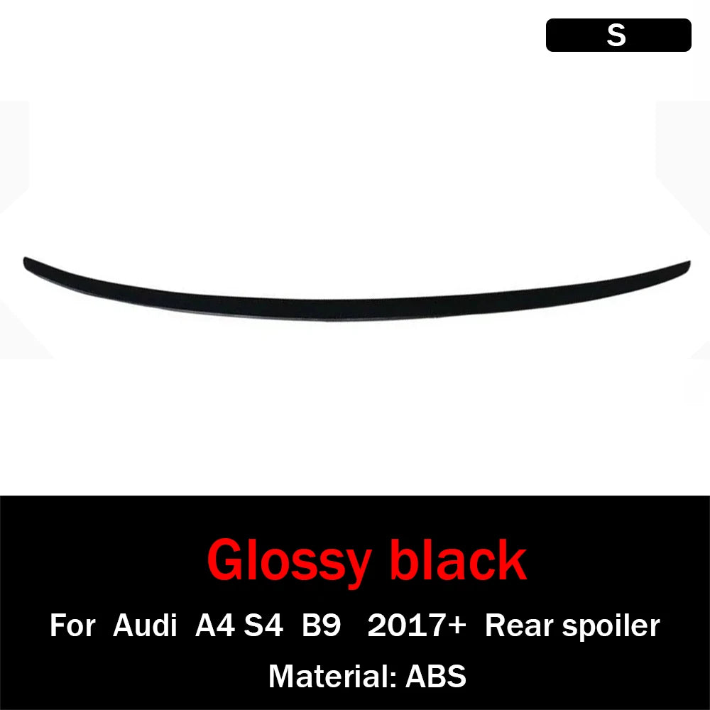 For AUDI A4 S4 RS4 B9 Sedan S style Carbon fiber FRP glossy black Rear Spoiler Trunk Wing Car tuning accessories 2017+