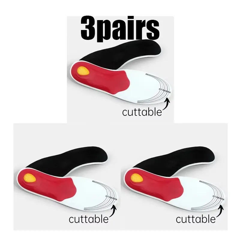 1-6pairs Orthopaedic Insoles Sole Shock-absorbing Insoles Orthopaedic with Arch Support Feet Ease of Air Movement Damping Insole