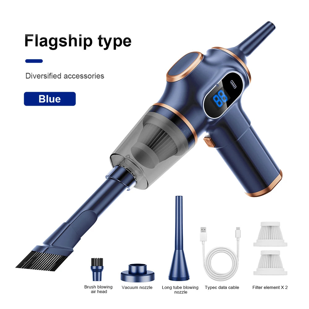3 In1 Handheld Car Vacuum Cleaner Wireless Portable Super Suction Car Household Clean Appliance Dual Use Of Blowing And Suction