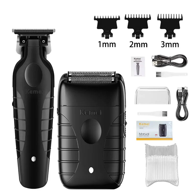 New Kemei Original Hair Clipper Kit KM-2296 KM-2299 KM-T95 Rechargeable Electric Hair Trimmer Barber Professional Shaver For Men