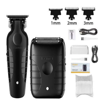 New Kemei Original Hair Clipper Kit KM-2296 KM-2299 KM-T95 Rechargeable Electric Hair Trimmer Barber Professional Shaver For Men