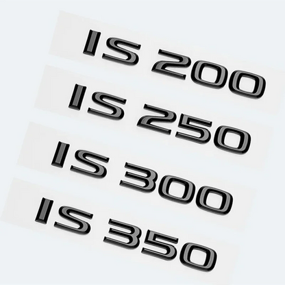 Glossy Black ABS Letters IS200 IS250 IS300 IS350 IS300h IS200t IS500 HYBRID Emblem For Lexus Car Trunk Logos Badge Accessories