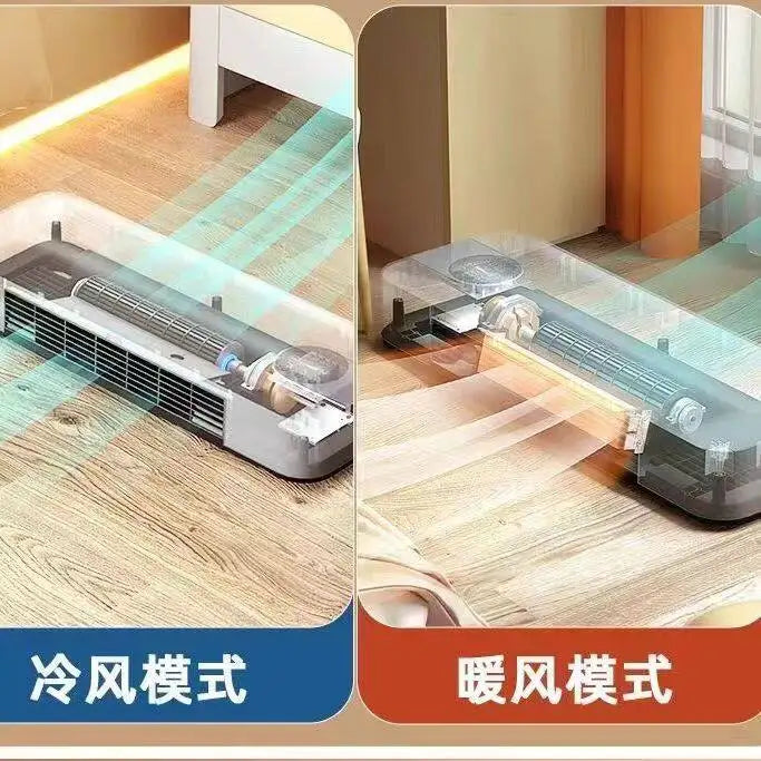 2 in 1 Heating & Cooling Fan Wall-mounted Energy-saving All-in-one Heater Small Quiet Air Cooler for Bedroom
