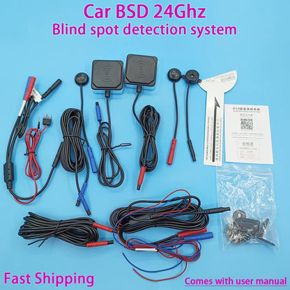 Automobile BSD Blind Area Monitoring Lane change Auxiliary System 24GHz Microwave Radar Assist vehicles in safely changing lanes