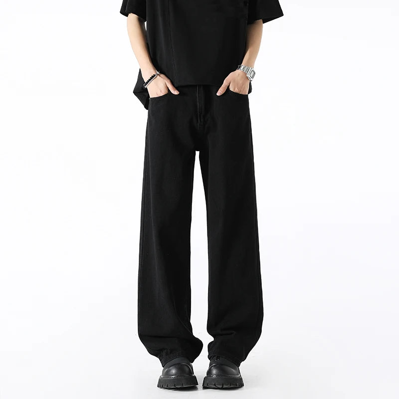 Men's Fashion Jeans Classic America Jeans Y2K Casual Baggy Jeans Straight Leg Retro Wide-legged Jeans Loose Suit Pants Trousers