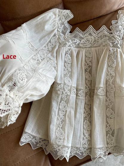 HEIDD Gentle Wave Collar Embroidered Heavy Work Loose Shirt Women's Spring 2026 Breathable Long Sleeve Cotton Gentle Style
