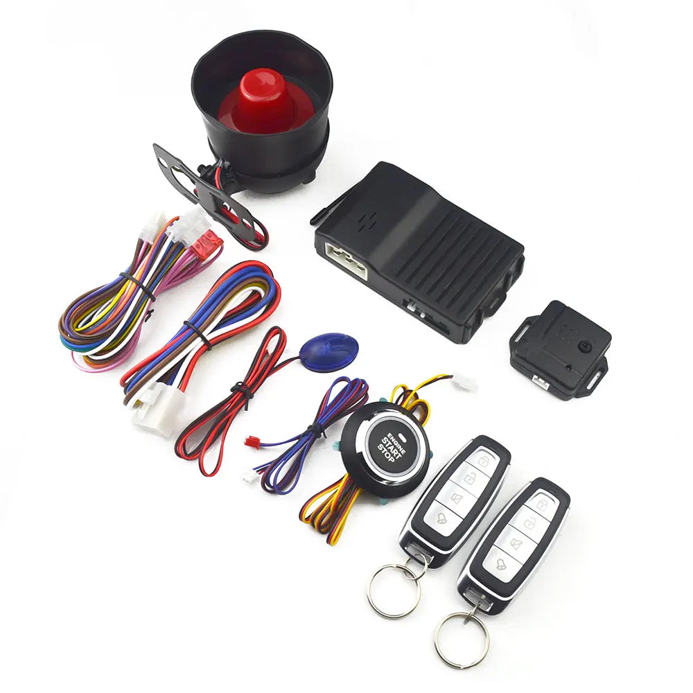 Universal Car Alarm System Keyless Entry Start Stop Button Mobile Bluetooth App Remote Control Horn Warning Car Security Systems