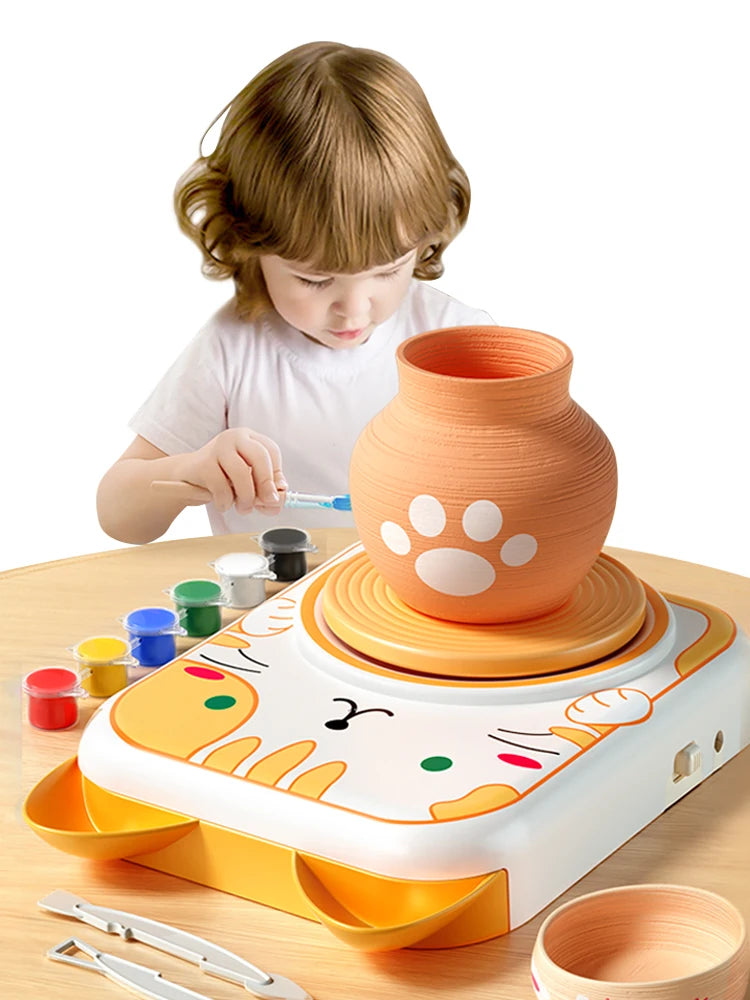 Kids Air Dry Clay DIY Set Creative Supplies Modeling Kit with Paints Non-Toxic Crafts Gift Educational Art Toys for 6 Year Gifts