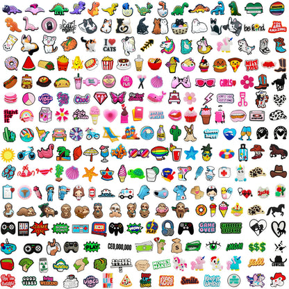 Random 10-200Pcs Non-Repeat Shoe Charms for Sandals, Beach Bags, PVC DIY Shoe Decorations Accessories Charms Premium Quality