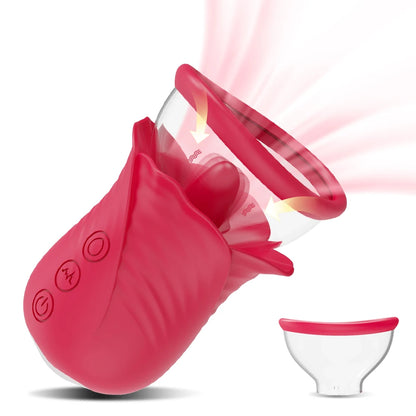 Tongue Licking Vacuum Sucking Vibrator for Women Clit Sucker Nipples Breast Massager Removable Cup Female Masturbation Sex Toy