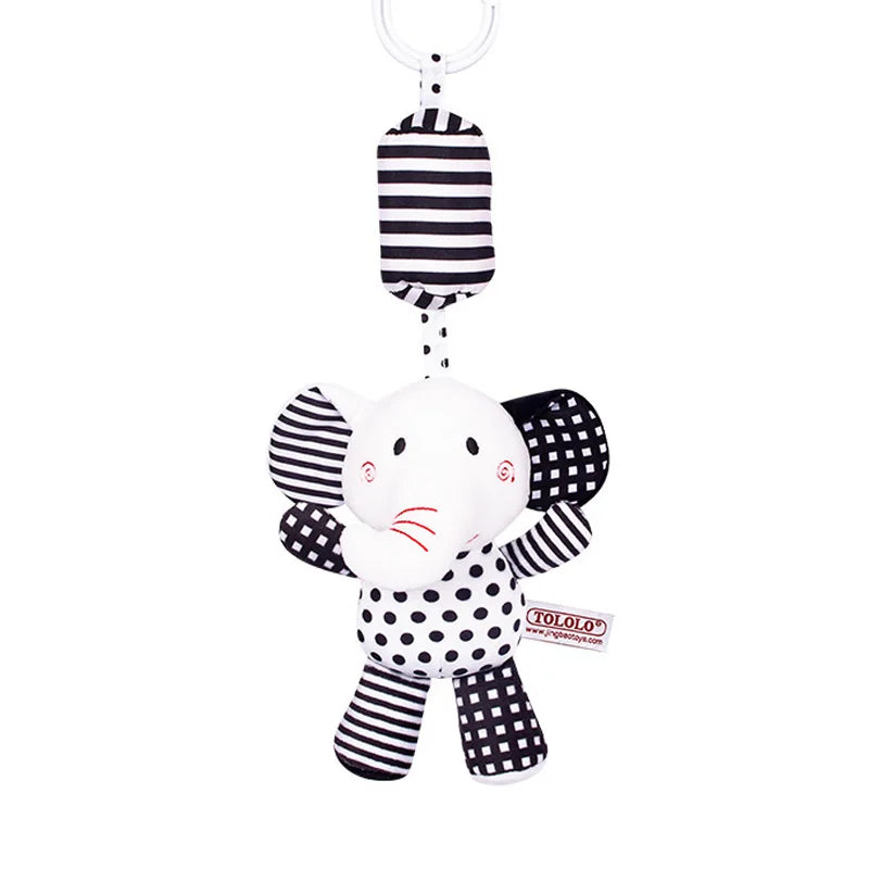 Newborn Sensory Toys For Babies Educational Baby Book Crib Toys Black White Baby Toys Animal Cloth Book Baby Toys 0 12 Months