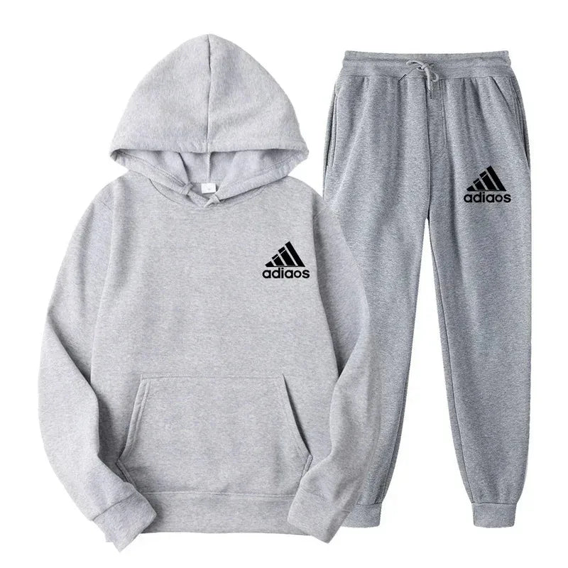 2025 Winter Hoodie Sets Men Fashion Fleece Red Hoodies Black Brand Pants Casual Jogger Suit Tracksuit Sweatshirt Woman Pullover
