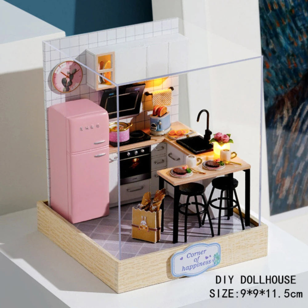 DIY 3D Doll House Handmade Funny Box Theatre Miniature Box Cute Dollhouses Assemble Kids Gift Toys