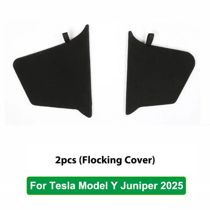 For Tesla Model Y Juniper 2025 2026 Launch Trunk Side Storage Box Boot Organizer Flocked TPE Mat Anti-dirty Travel Accessories