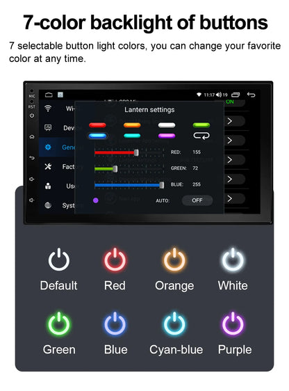 XIMA 7 Inch 2 Din Wireless Carplay Android Auto Car Radio Multimedia Video MP5 Player With BT FM Stereo Autoradio Audio USB TF