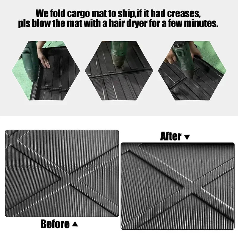 Car Rear Trunk Mat For Tesla Model 3 2019-IN 2025 2024 Waterproof Boot Luggage Tray Rug Floor Liner Pads Cargo Cover Accessories