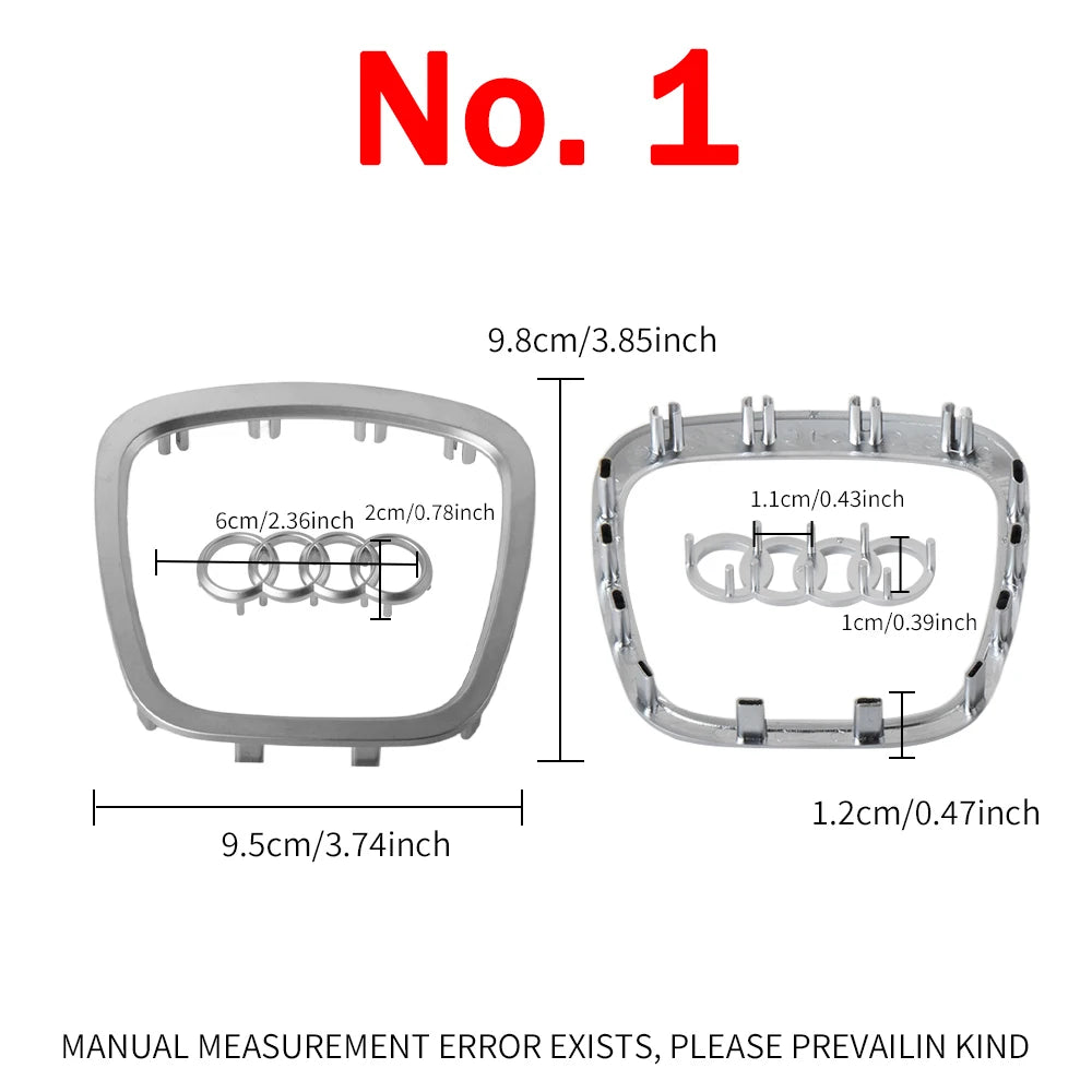 Car Styling Steering Wheel Center Logo Covers Trim Accessorie Fit  AUDI A6L Q7 Q3 Q5 A7 A5 A3 A4L A8L A8 Q5L Q8 A7 Q6 E-TRON SQ5