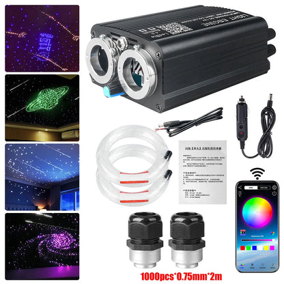 32W RGBW Meteor Car Roof stars Fiber Optic Light Music Roof Car Interior Ambient Atmosphere Light  for Starry Sky ceiling