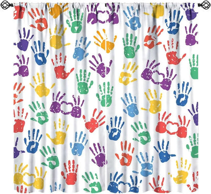Fun Math Blackout Curtains, Mathematics Formula Learning Knowledge Educational Window Drapes for Kids Learners Bedroom Living
