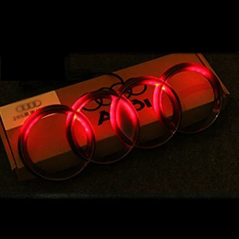 LED Car Dynamic Streamer Badge Light Front Grille Emblem for Audi Q7 Q8 S3 A1 A2 A3 A4 A5 A6 Q3 Q4 Q5 Q6 S5 S7 A7 Q2 Accessories