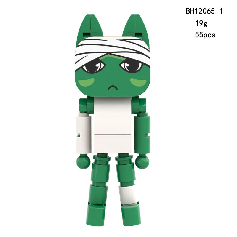 New Animal Hospital Building Blocks Cute 4/8pcs Horror Game Mini Dog Cat Nurse Assemble Figures For Fans Gifts