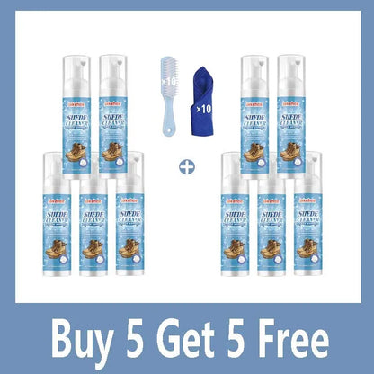 Suede Cleaner Kit - Leather Velvet, Knit Boot & Canvas Cleaner, Removes Stains & Water Marks, Gentle Foam Cleaning, Dries Safely