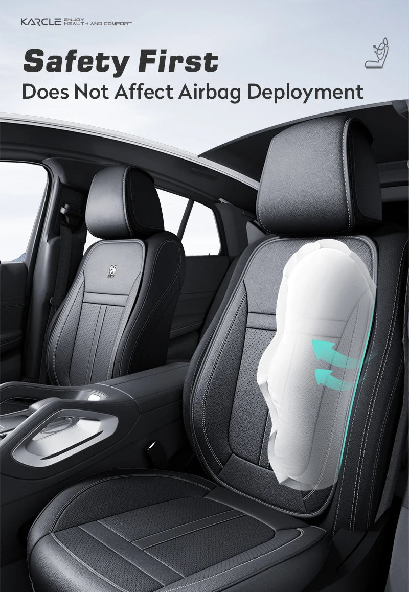 360 Surrounded Nappa Leather Car Front Seat Covers Universal Fit For Most Cars Cushion Covers Car Styling Seat Protector Pads