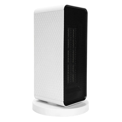 Quiet 1200W PTC Ceramic Space Heater White Portable 70° Oscillation With Thermostat Overheat Tip Over Protection