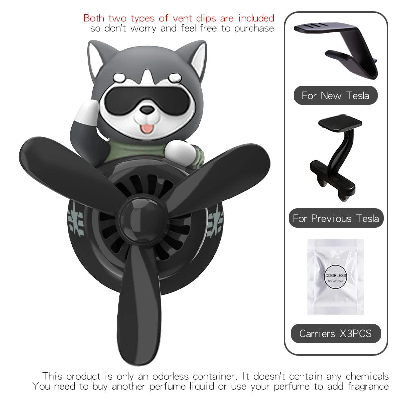 No perfume DIY fragrance car decoration For Tesla Model 3/Y rotating ornament air freshener vent clip aroma diffuser accessories