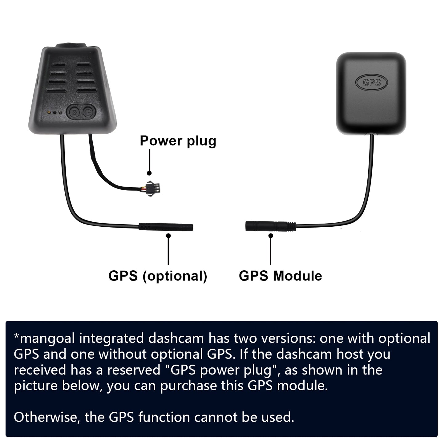 GPS For Mangoal Dash Cam Directly Plug in Long Battery Advanced GPS Function Safe Driving On the Road Car Accessories