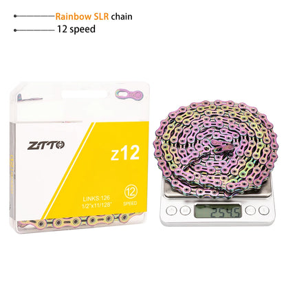 ZTTO MTB Road Bike 10 11 12 Speed Chain Bicycle Hollow Current With Missing Link High Quality 10S 11S 116 Links 12 S 126 Links