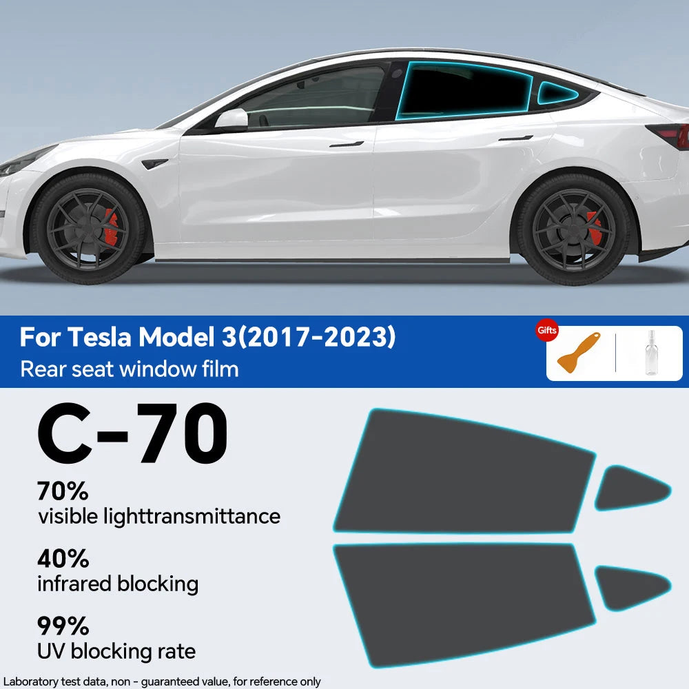 Pre-Cut Car Window Privacy Tint Film For Tesla Model 3 2020-2023 Auto solar UV Protector films for Tesla Model 3 Highland 2024