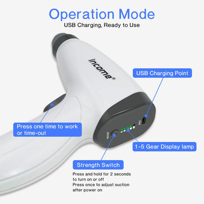 Vacuum Cupping Gun Electric Cupping Pump Body Massager USB Charging Negative Pressure Massage for Scraping Gua Sha Suction Tool