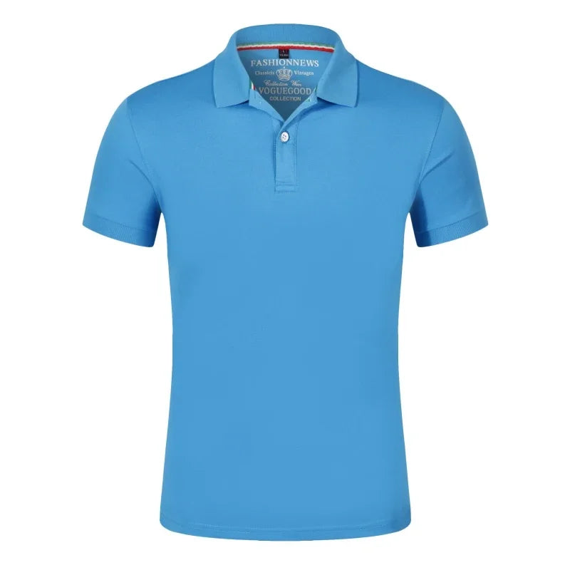 Top Quality Summer Short Sleeve Solid Classic Polo Shirts Custom Printed Design Photo Logo For Business Staff Company Uniform