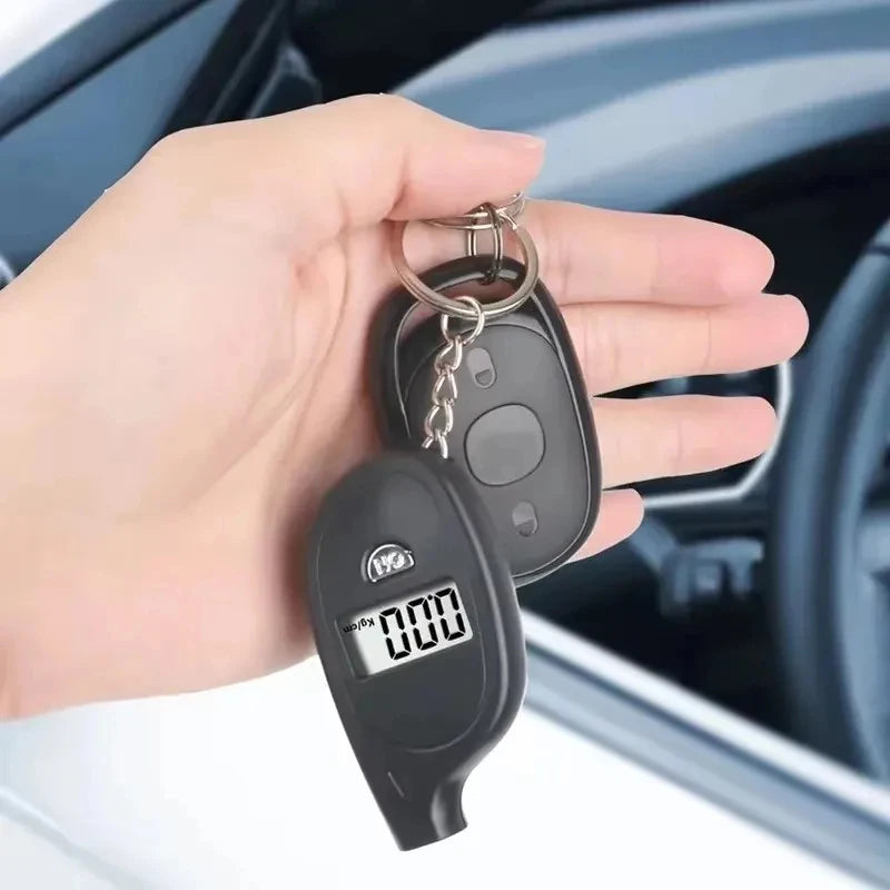 1-4Pcs Keychain Style Tire Gauge Digital Lcd Display Tester Gauge Car Tire Pressure Test Meter Car Motorcycle Tyre Diagnostic