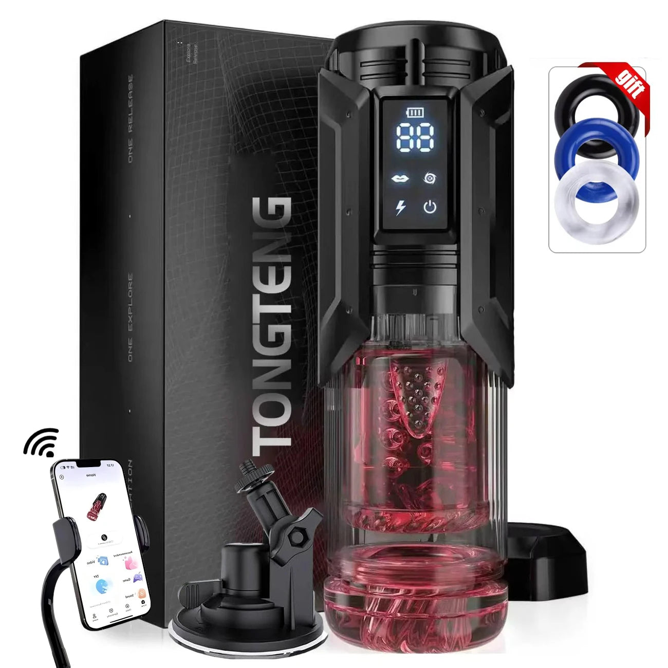 APP LED Automatic Male Masturbator Cup 7 Sucking Rotating Licking Thusting Modes Pocket Pussy Stroker Blowjob Sex Toys For Men
