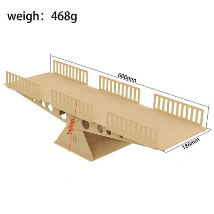 RC remote-controlled vehicle, off-road obstacle, bridge crossing, steep incline, ramp board, 1/18, 1/24, 1/30, SCX24, SCX30.
