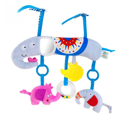 Baby Car Seat Stroller Activity Hanging Toy Infant Soft Plush with Sound Wind Chimes Dolls  for 0-36 Months Babies Newborn Gift