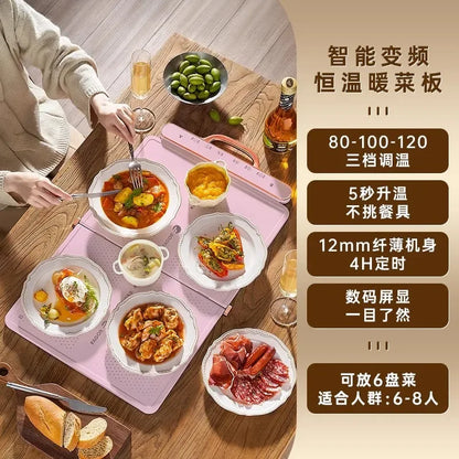 220V Foldable Warm Dishes Board Large Capacity Hot Plate Home Insulation Board Kitchen Appliance Electric Beverage Warmer кружка