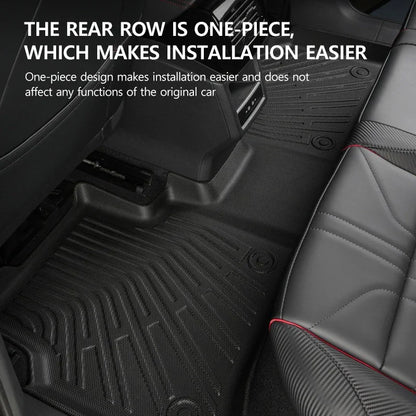 Floor Mats For Kia Carnival 2021-2025 8 Seats All Weather Trunk Mats Full Set Cargo Liner Waterproof Anti-Slip Stain Proof