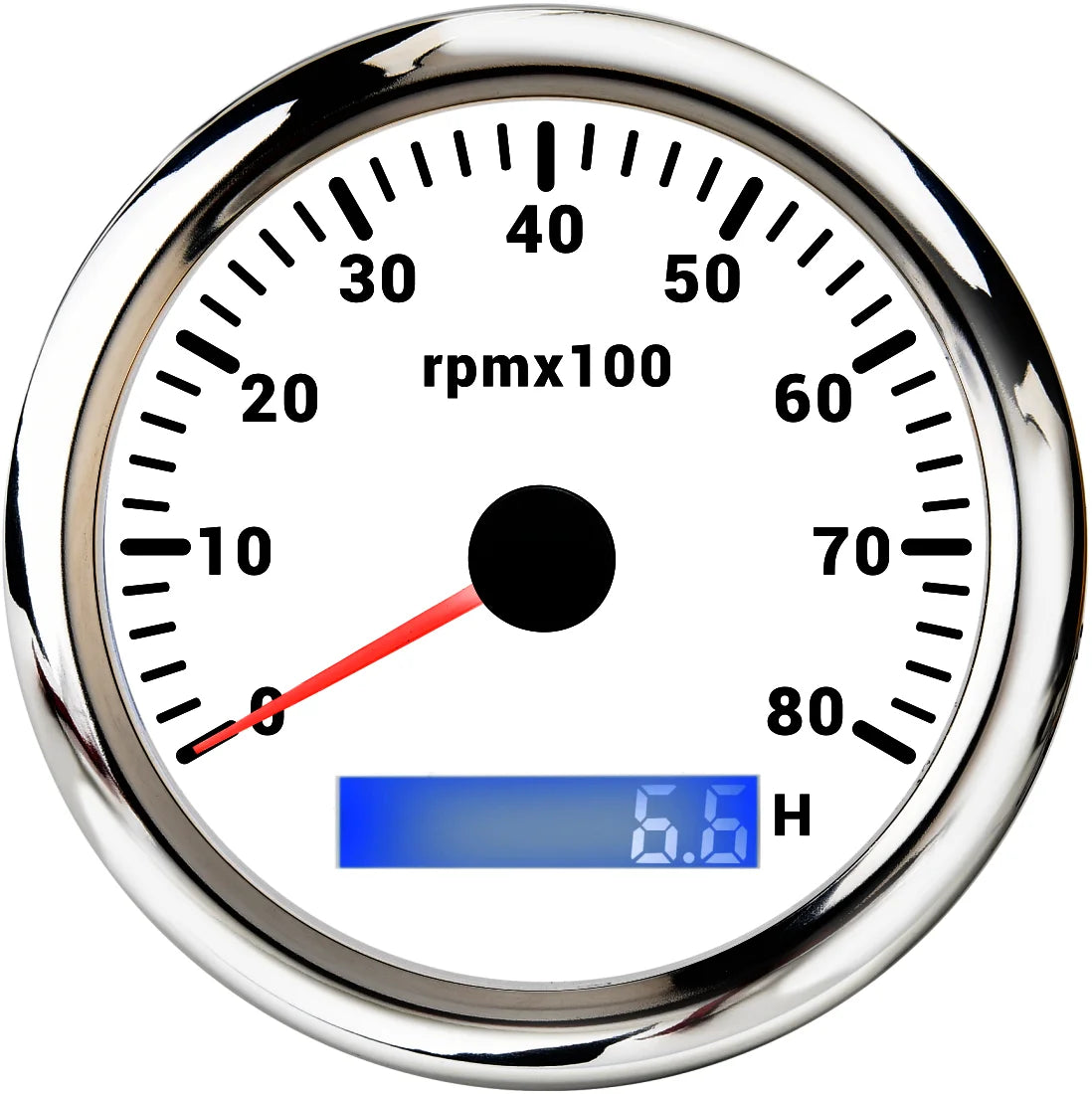 AD 85MM Tachometer with LCD Hour Meter For Marine Boat Car RPM Gauge 0-3000 4000 8000 RPM Meter Tach Sensor 7Colors Backlight