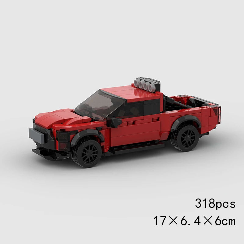 MOC Speed Sports Super Race Car Model Building Blocks Pickup Police Bricks City Racing Vehicle SUV Technical Rally Sport Toy