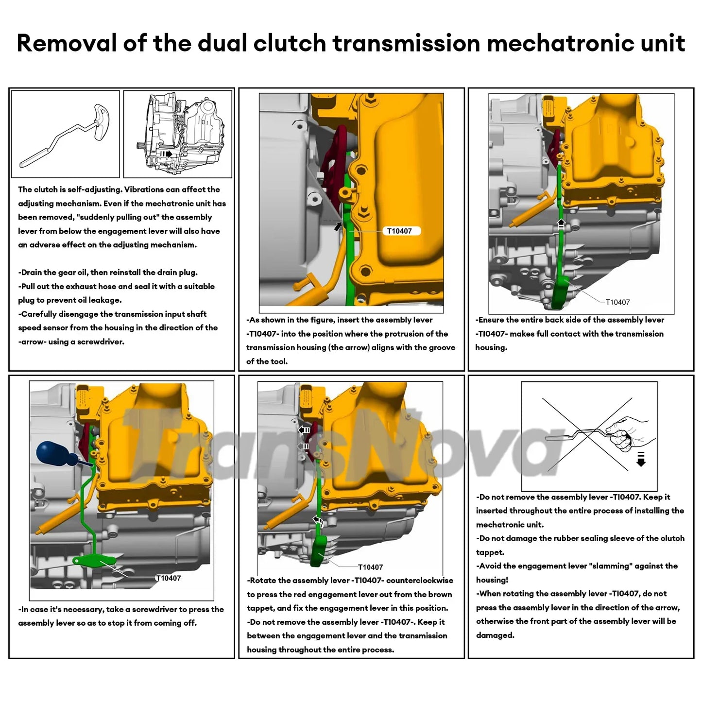 TransNova DQ200 0AM DSG Transmission Disassembly Tool Valve Body Computer Installation & Removal Tool 7 Speed For AUDI VW SKODA