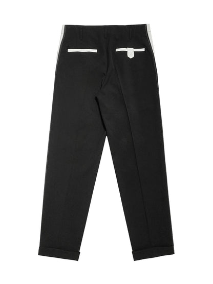 2026 Spring Summer Color Block Spliced Men Business Straight Pants Color Block Spliced  Straight Leg Men Business Pants
