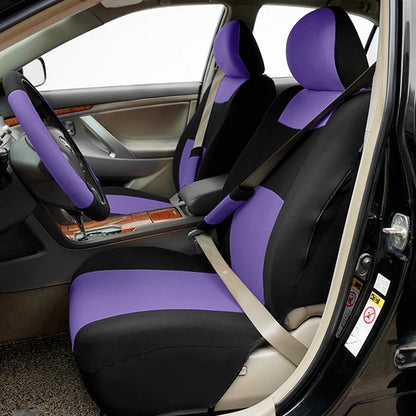 Universal Car Seat Covers Set With Steering Wheel Covers 2 Shoulder Protection Rear Seat Can Split Car Accessories Interior