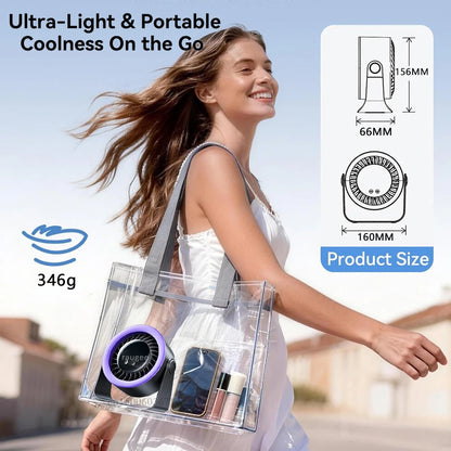 Portable Desk Fan Outdoor Camping Fan Tent Air Circulator USB Rechargeable Table Turbo Fan Wireless Wall Ceiling Fan 100 Speeds