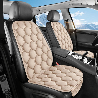 Winter Warm and Thick Velvet Car Seat Cushion Four Seasons Universal Single Seat Small Three piece Plush Warm Five Seat Anti sli
