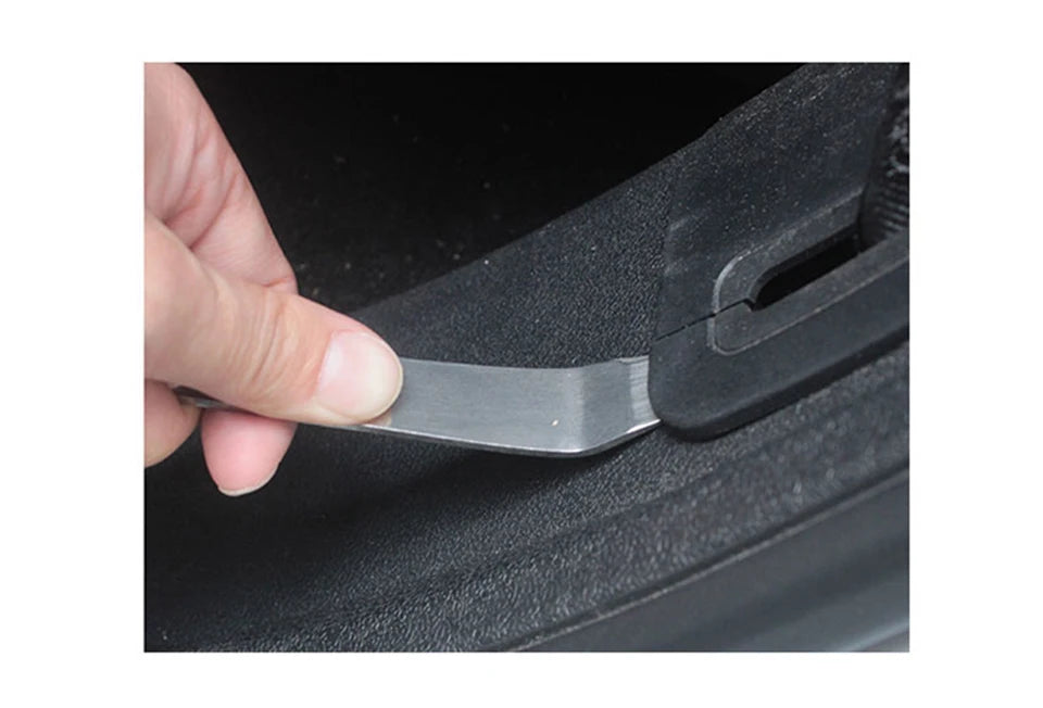 4Pcs Auto Interior Trim Removal Kit - Metal Pry Tool Set for Safe Door Panel, Clip & Molding Removal | DIY Car Repair HM-498X