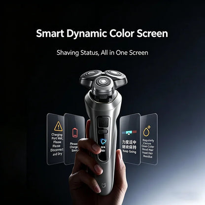 Mijia Electric Shaver Pro 360° Floating Head Dual Ring Lock Smart Color Display IPX8 Wet & Dry USB-C Long Battery Razor