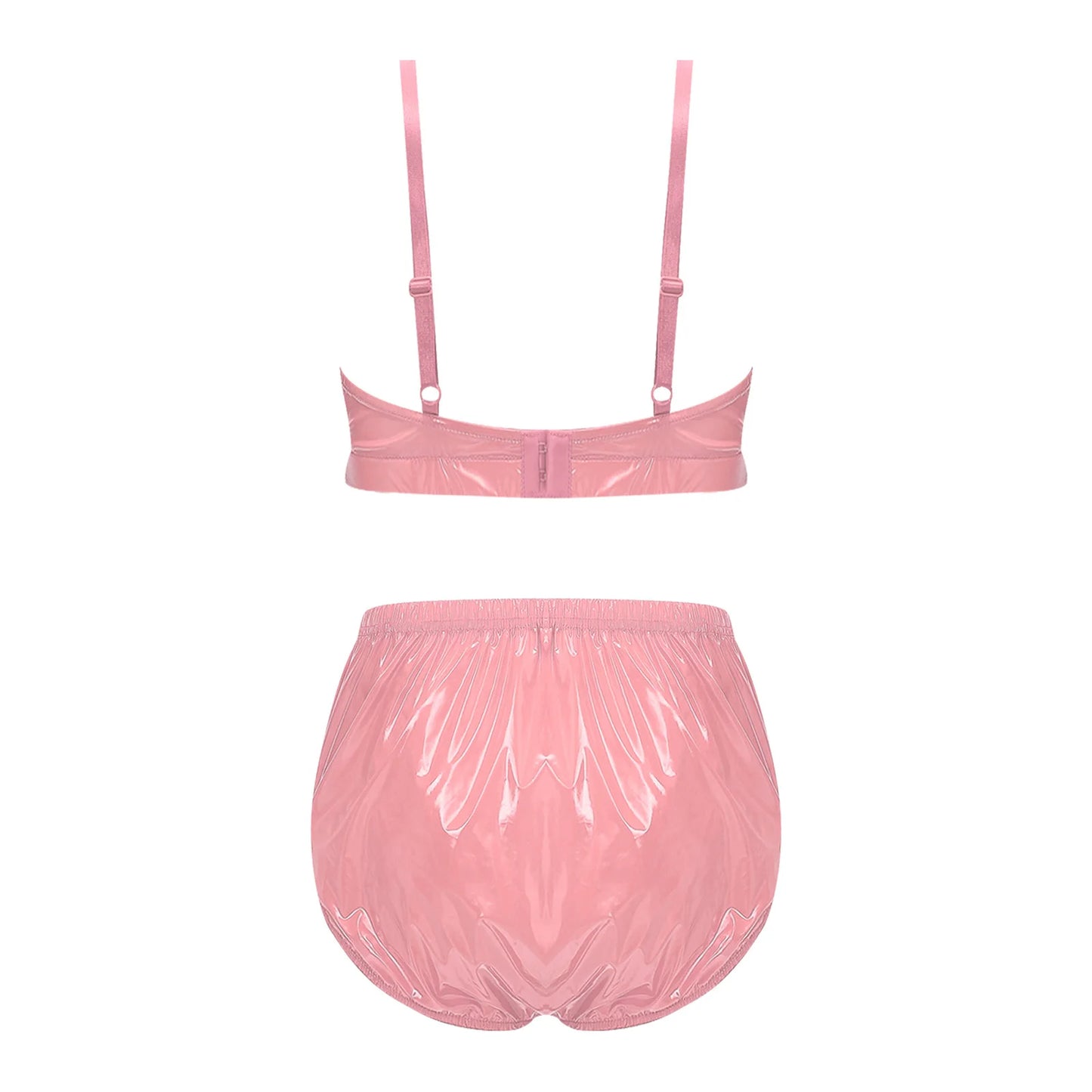 Women Waterproof Swimsuit Bikini Lingerie Set Swimwear Nightwear Clubwear Bra Top with Shorts for Beach Pool Party Sunbathing